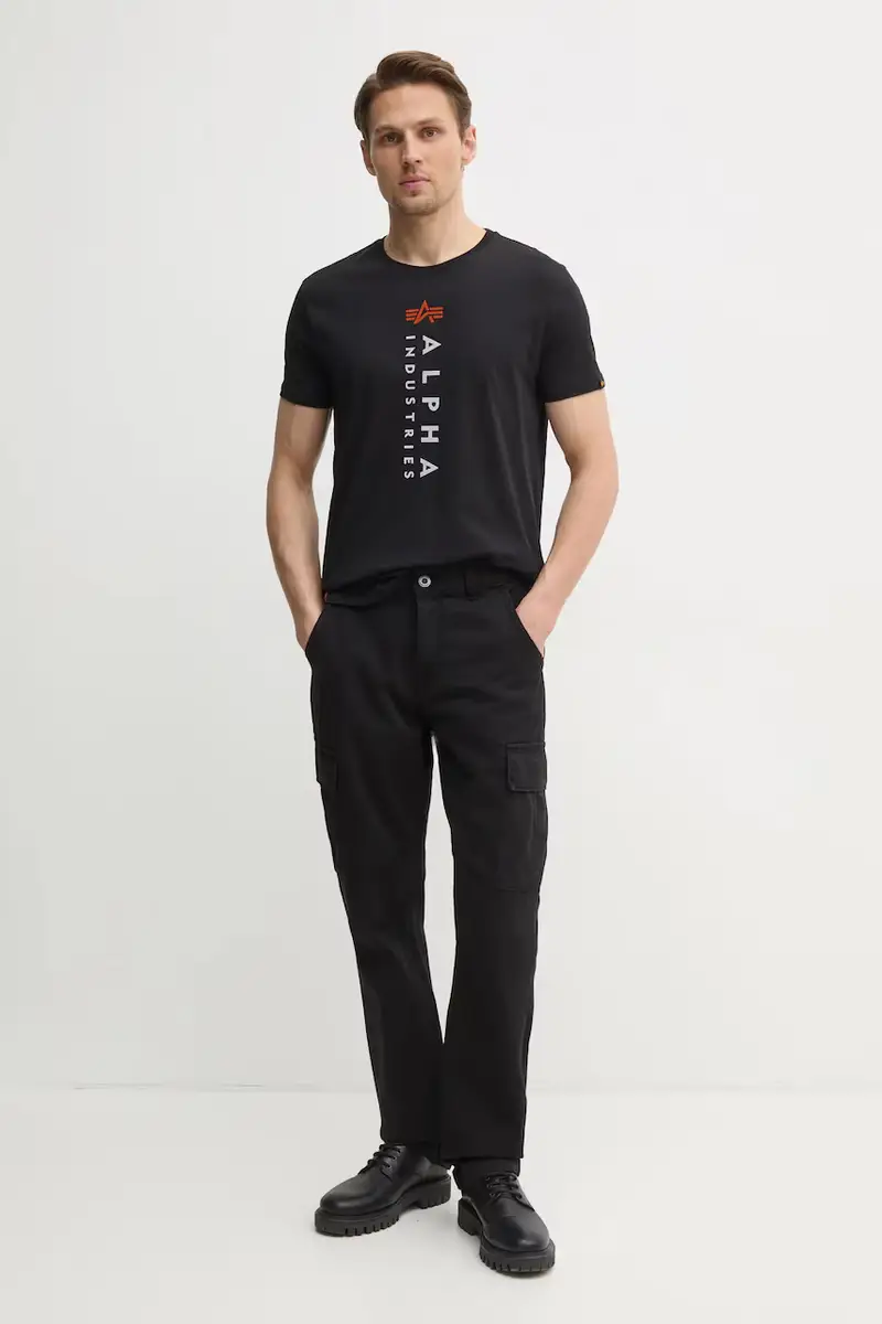 pantaloni in cotone Agent Pant 158205.03 Nero miniatura 2