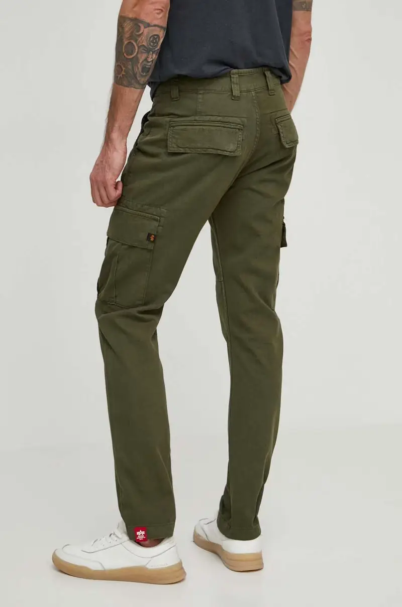 pantaloni in cotone Agent Pant 158205.142 Verde miniatura 3