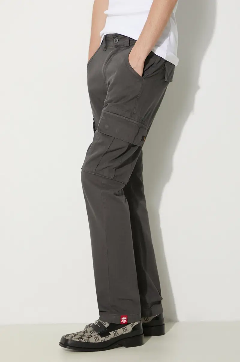 pantaloni in cotone Agent Pant colore grigio 158205