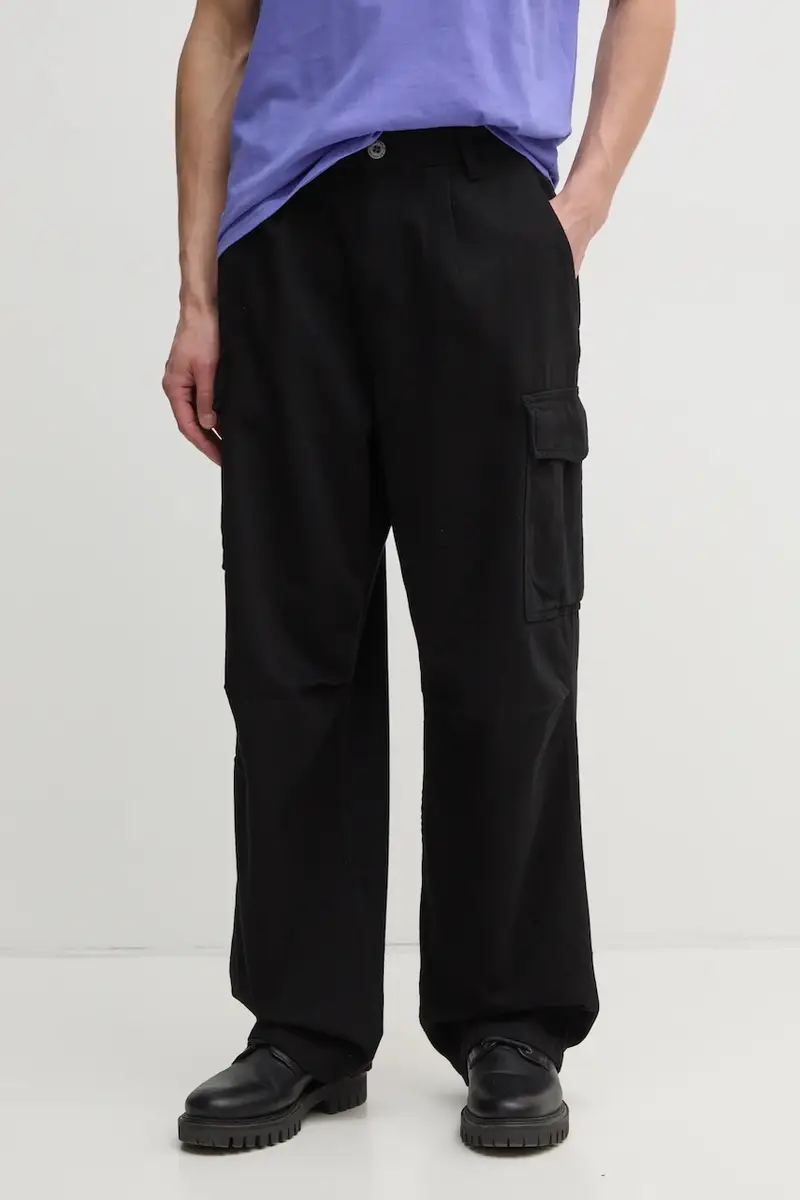 pantaloni in cotone Aircraft colore nero 146200