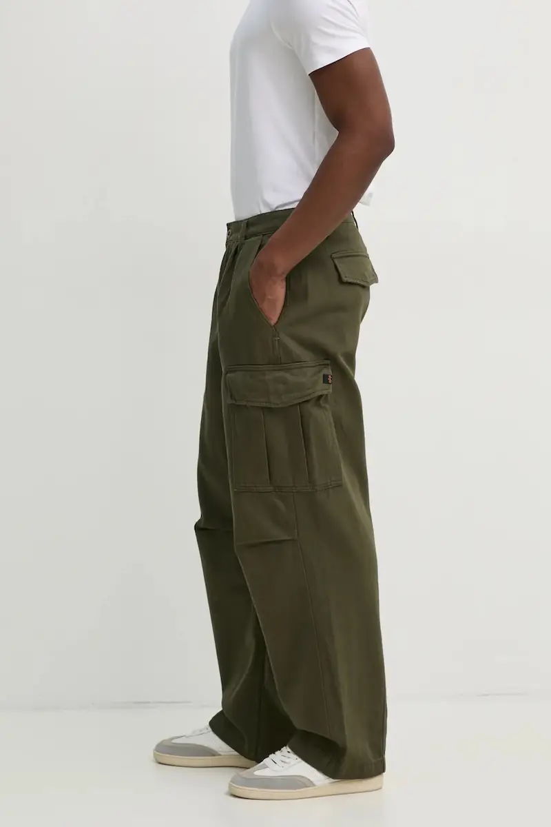 pantaloni in cotone Aircraft colore verde 146200
