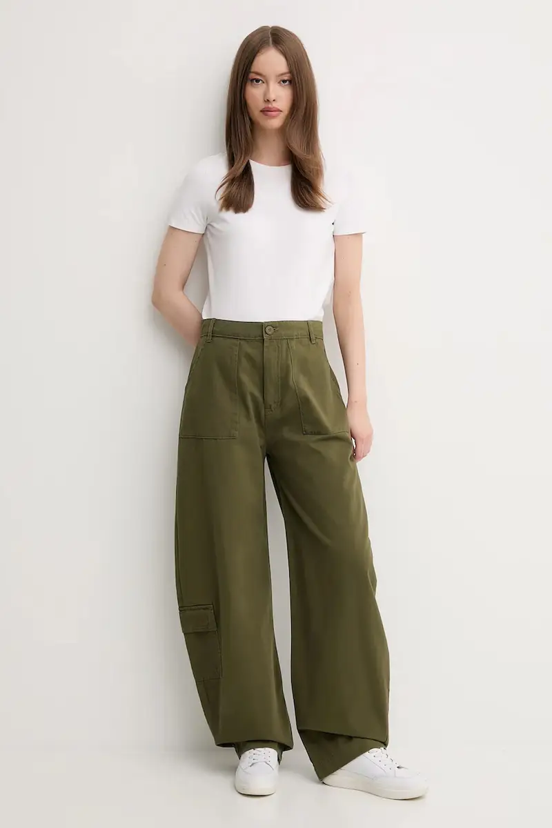 pantaloni in cotone Field Pant colore verde 148021 miniatura 2