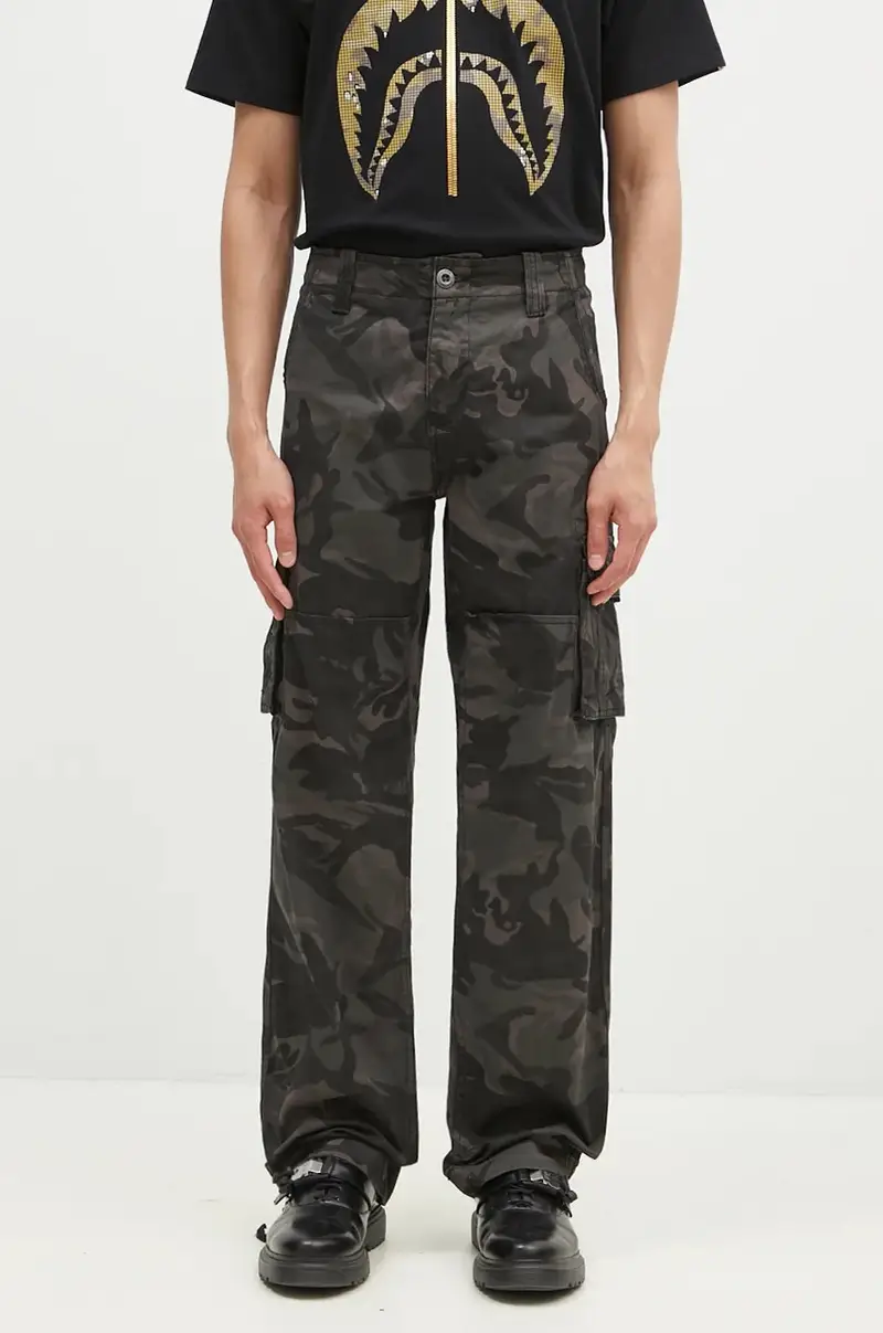 pantaloni in cotone Jet Pant Camo colore nero 101212C