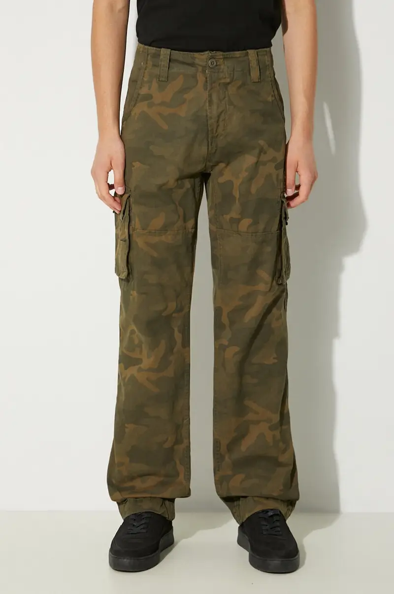 pantaloni in cotone Jet Pant Camo colore verde 101212C