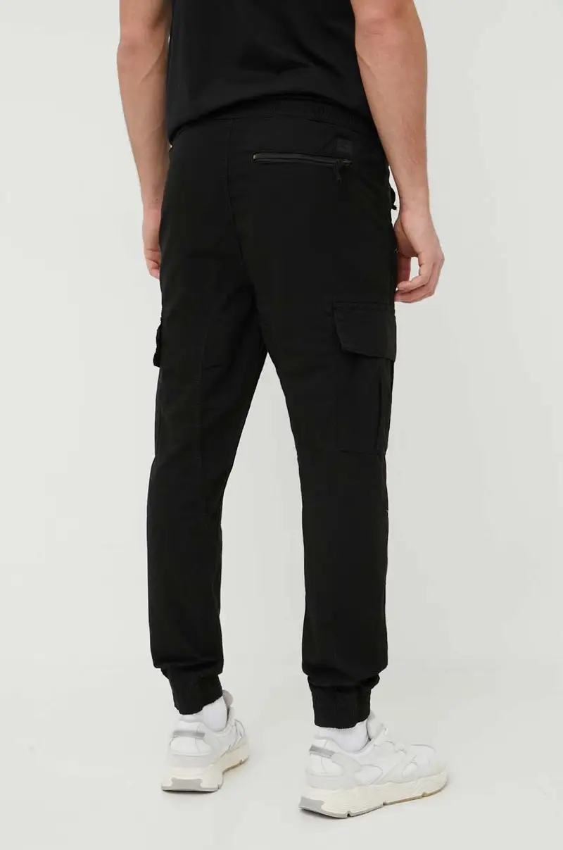pantaloni in cotone Ripstop Jogger 116201.03 Nero miniatura 3