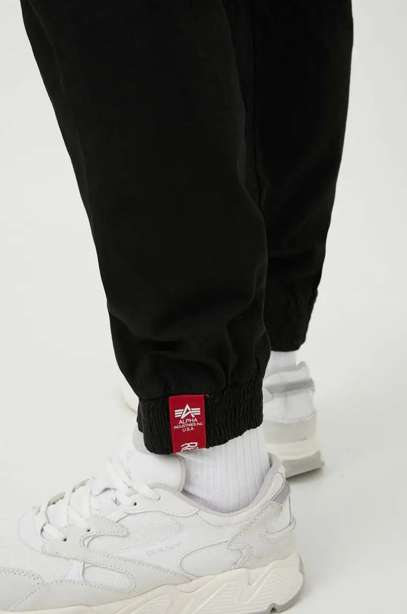 pantaloni in cotone Ripstop Jogger 116201.03 Nero miniatura 5