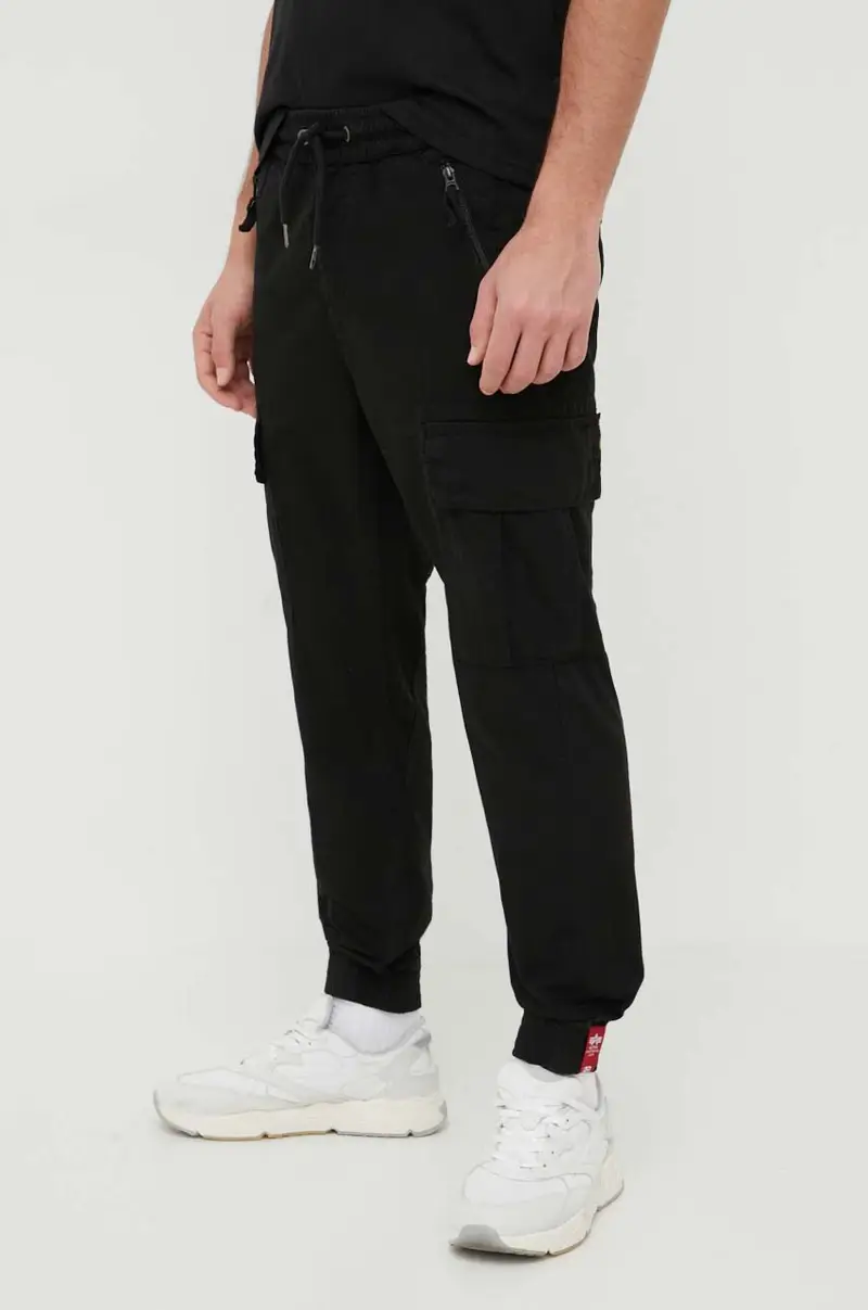 pantaloni in cotone Ripstop Jogger 116201.03 Nero