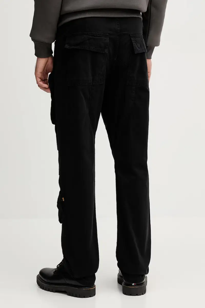 pantaloni in cotone uomo colore nero 148207.03 miniatura 3