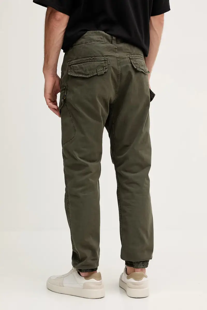 pantaloni in cotone uomo colore verde 258204.136 miniatura 3