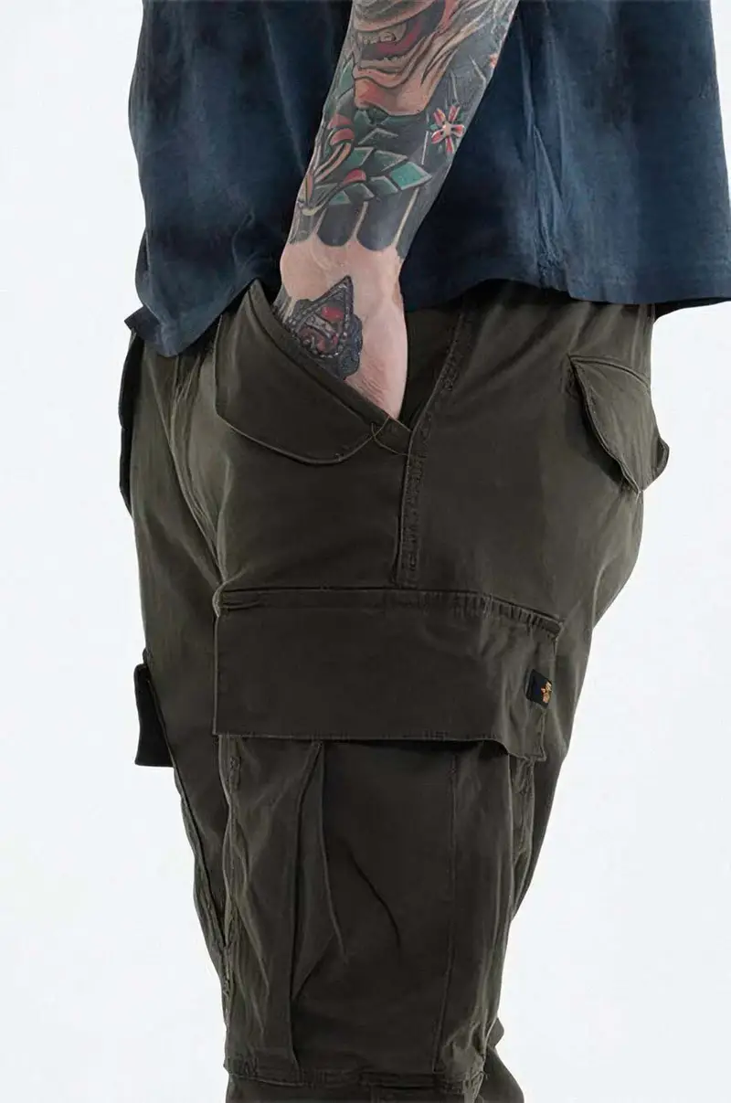 pantaloni Spodnie Alpha Industries Alman Pant 188201 413 uomo colore verde miniatura 3