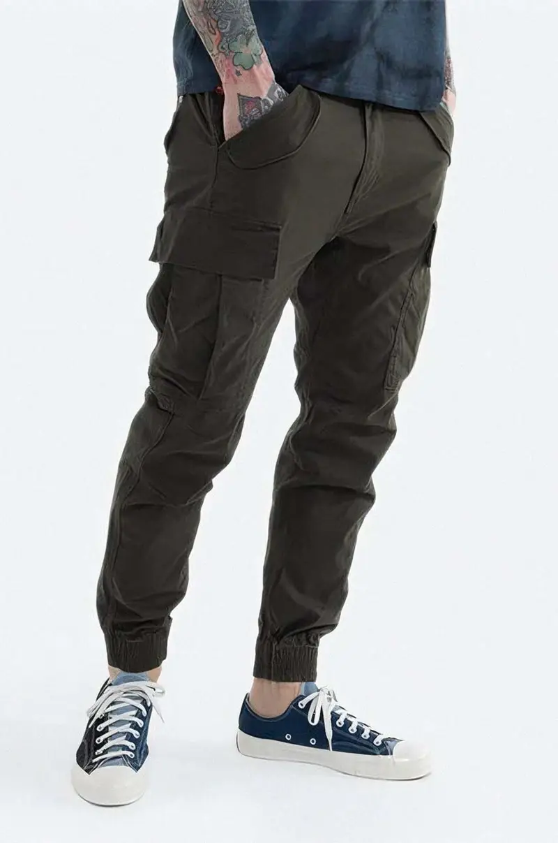 pantaloni Spodnie Alpha Industries Alman Pant 188201 413 uomo colore verde miniatura 4