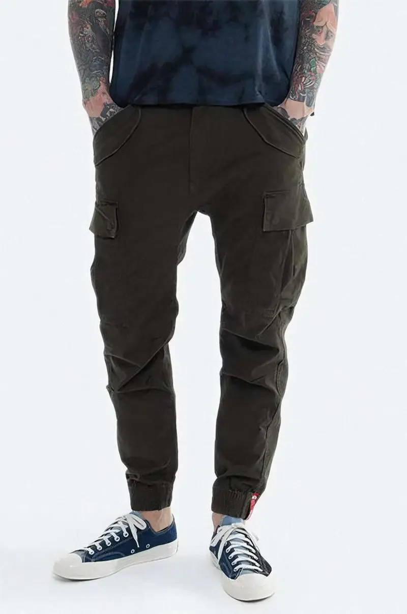 pantaloni Spodnie Alpha Industries Alman Pant 188201 413 uomo colore verde