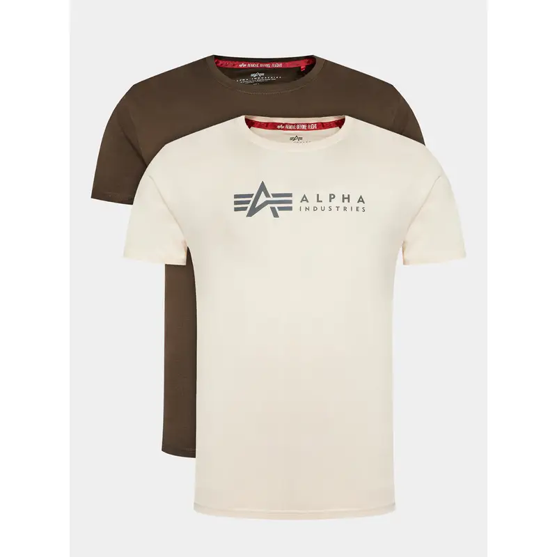 Set di t-shirt Alpha Label T 2 118534 Multicolore Regular Fit
