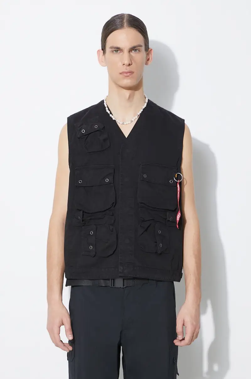 smanicato Military Vest uomo colore nero 136113
