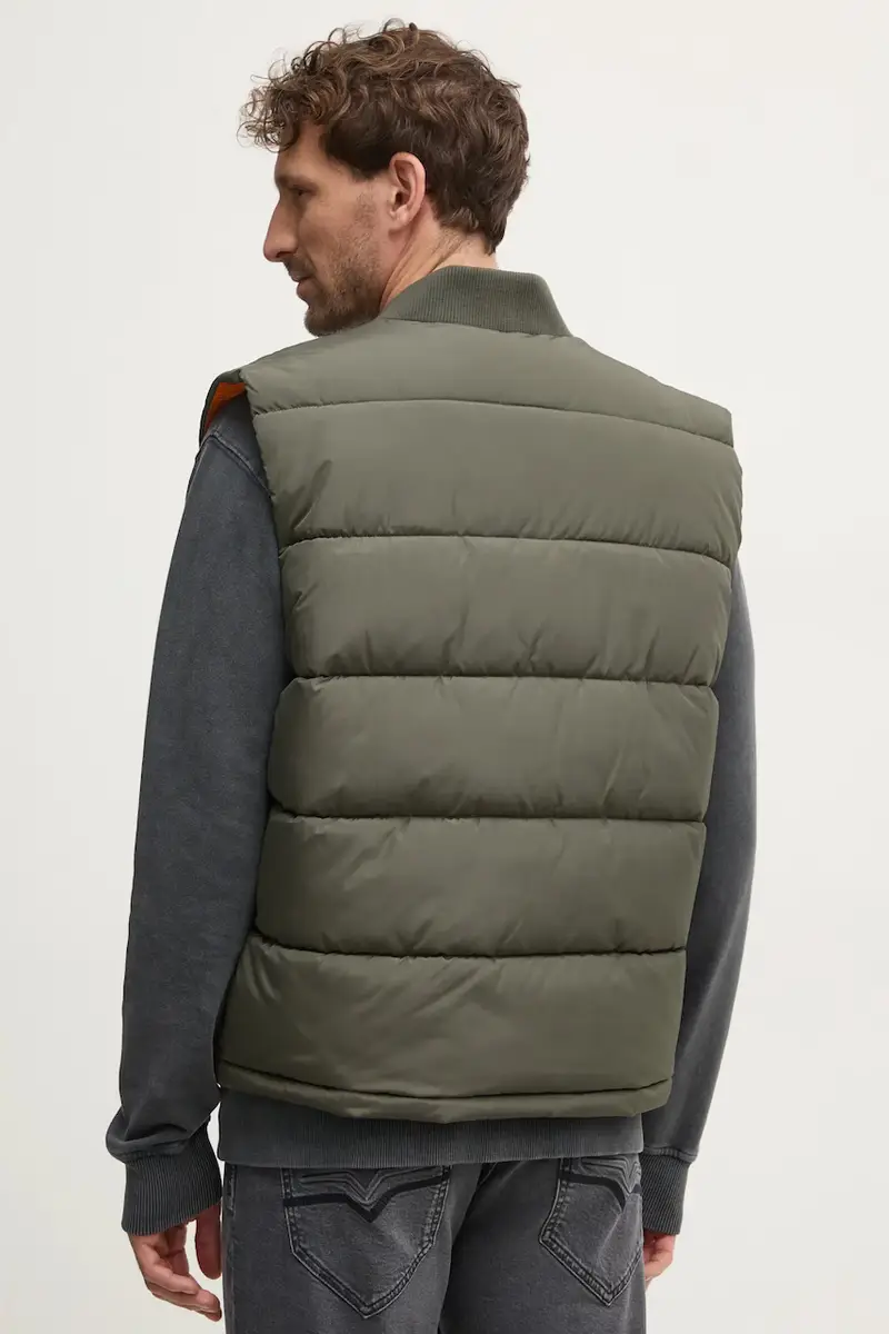 smanicato Puffer Vest uomo Verde miniatura 3
