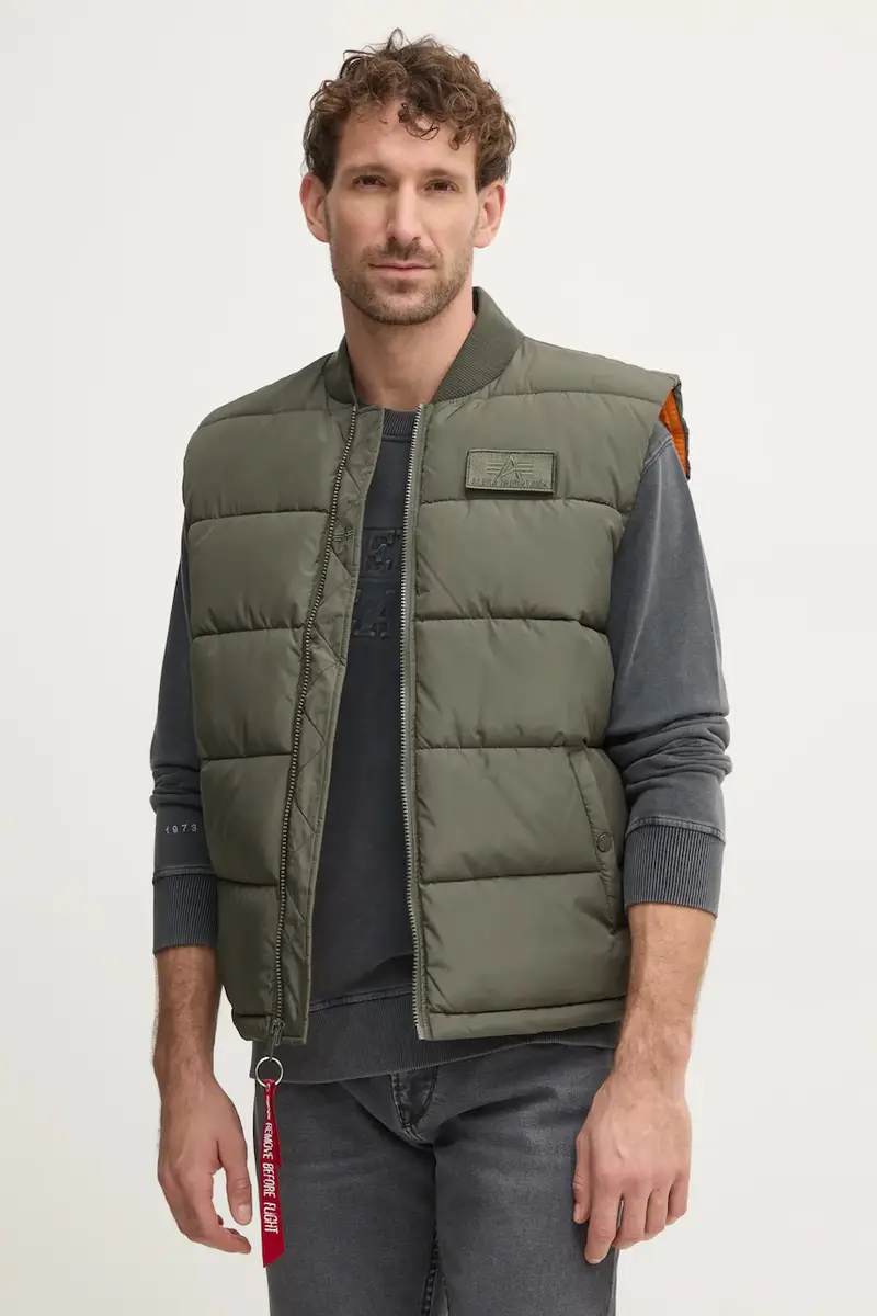 smanicato Puffer Vest uomo Verde