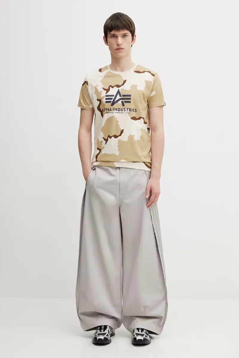 t-shirt Basic Beige miniatura 5