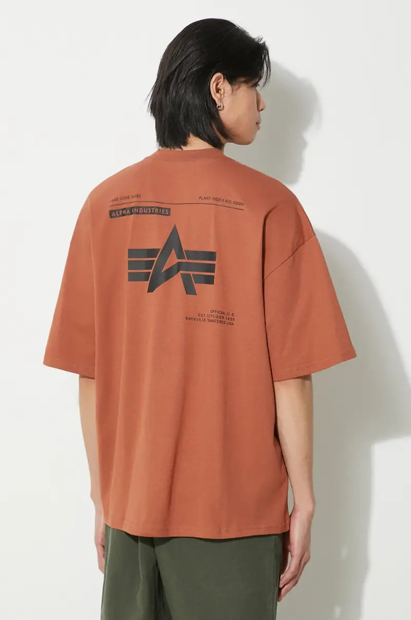 Alpha Industries T-shirt Uomo Marrone 2250672