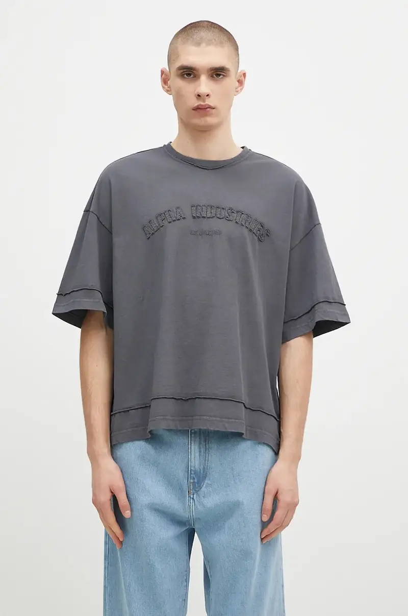 Alpha Industries T-shirt Uomo Grigio 2249273