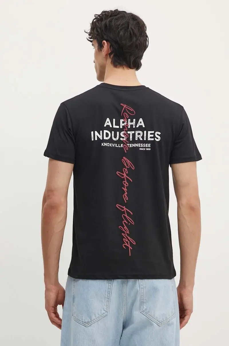 Alpha Industries T-shirt Uomo Nero 3925894 miniatura 4