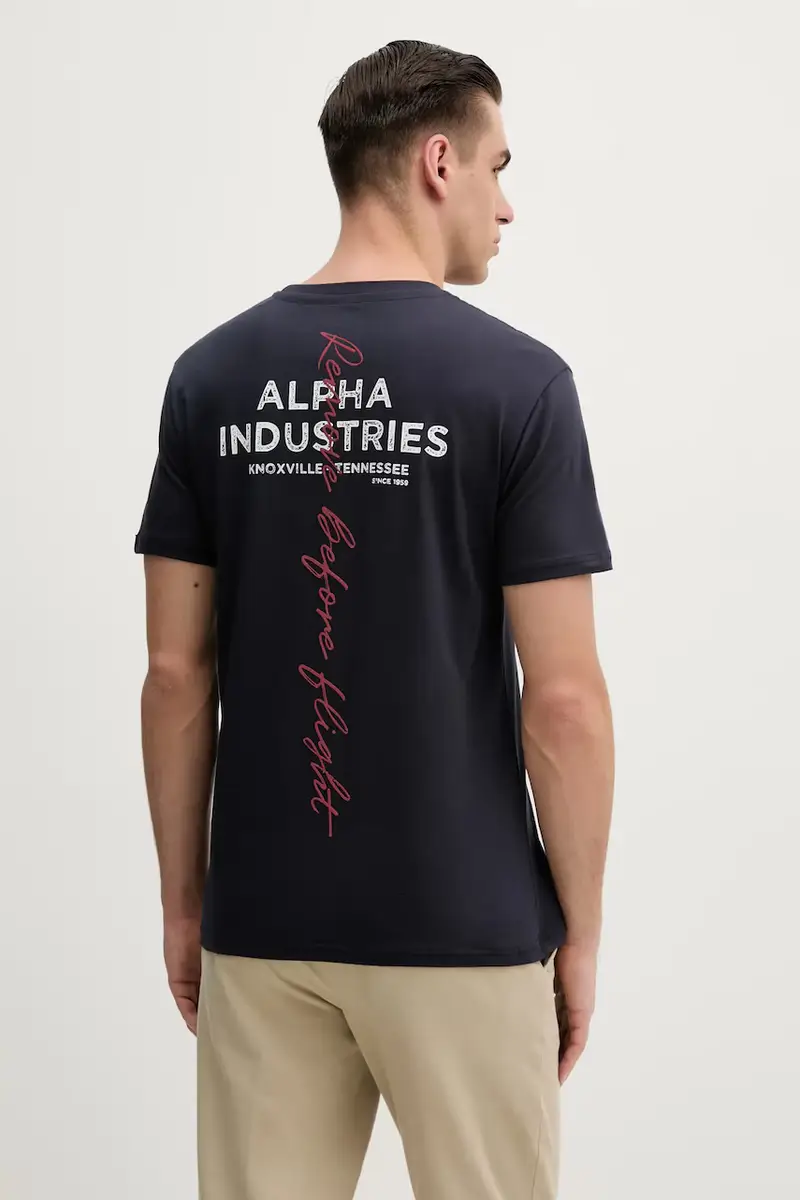 Alpha Industries T-shirt Uomo Blu 3944082 miniatura 3