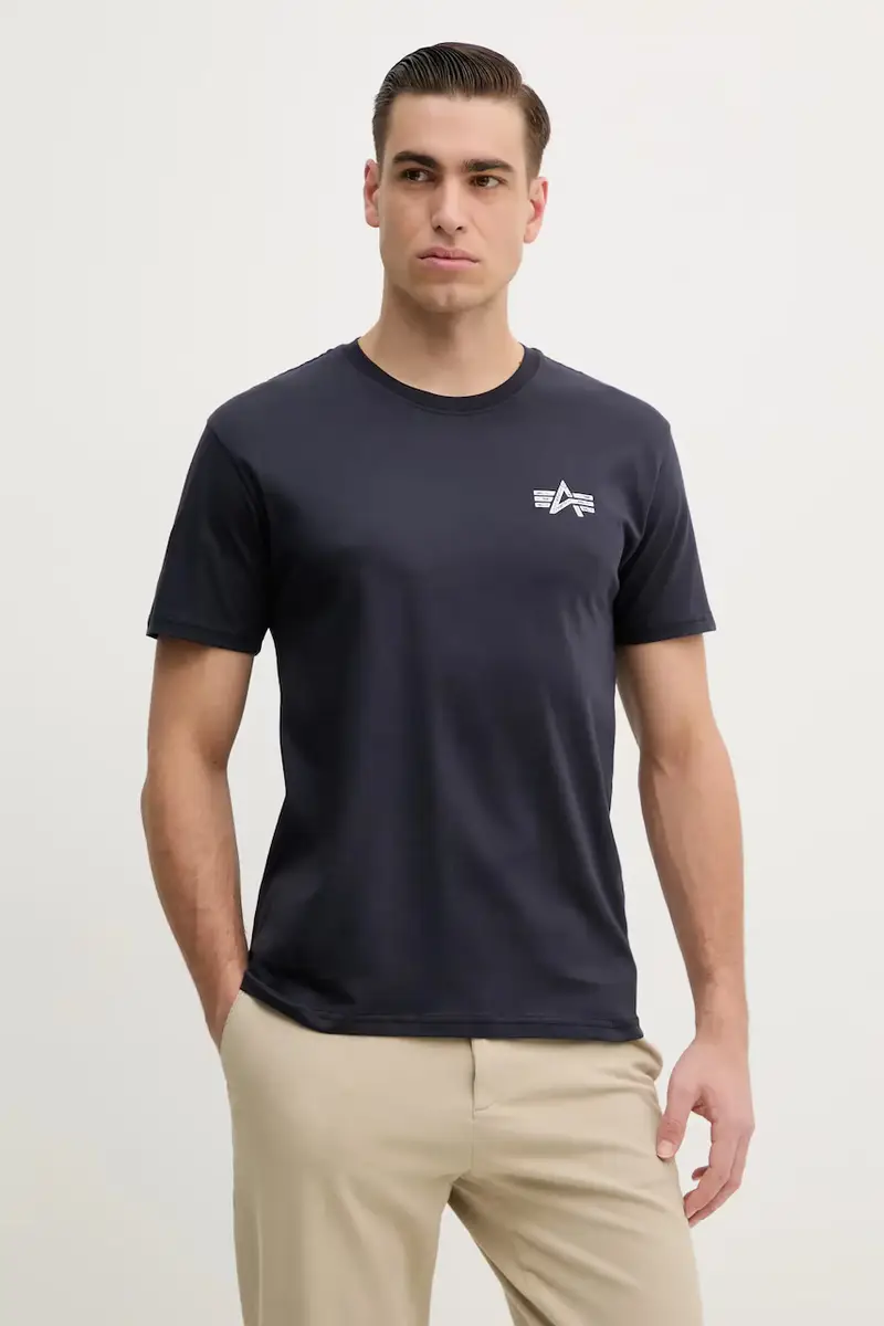 Alpha Industries T-shirt Uomo Blu 3944082 miniatura 4