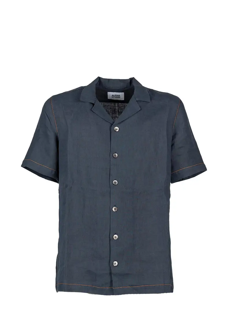 ALPHA STUDIO - Camicia Uomo Blu