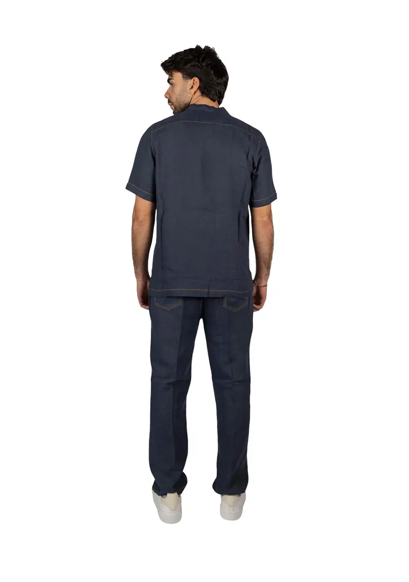 ALPHA STUDIO - Camicia Uomo Blu miniatura 3