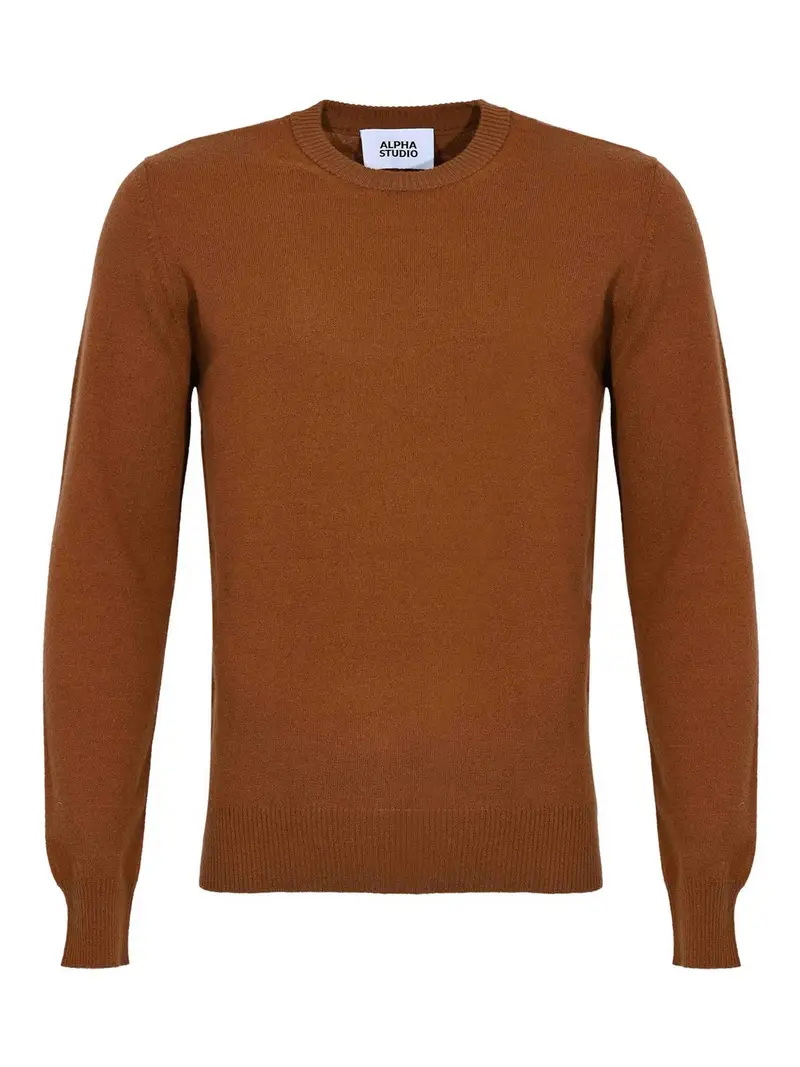 Maglia Girocollo Regular Marrone