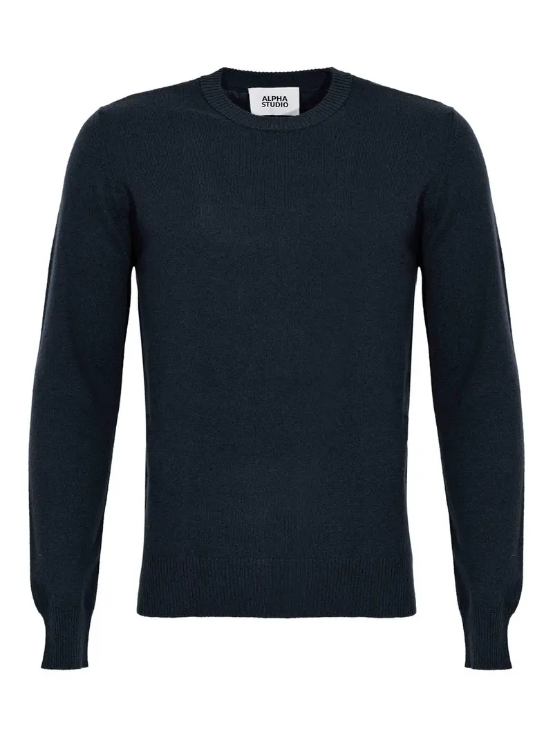 Maglia Girocollo Slim Blu