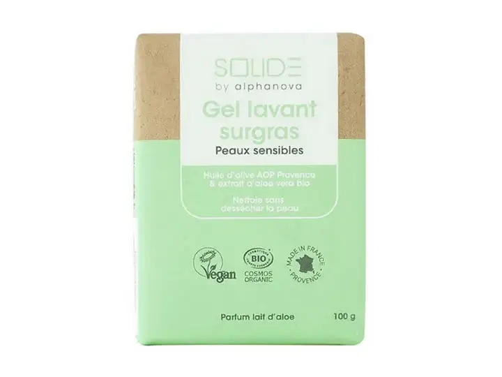 Gel Lavante Surgras Solido - Latte di Aloe - Pelle Sensibile BIO 100G