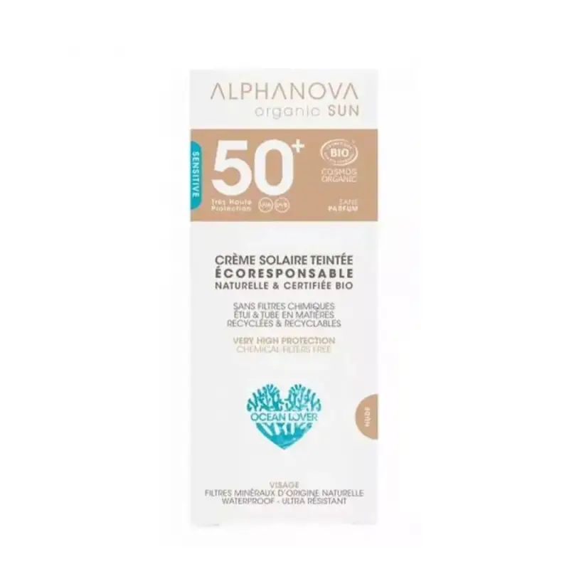 Organic Crema Tinta Chiara Protezione Altissima Spf50+ Bio Pelle Sensibile e Reattiva 50g