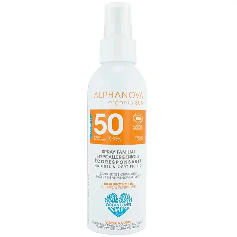 Spray Solare per Famiglie Ipoallergenico SPF50 BIO 150G