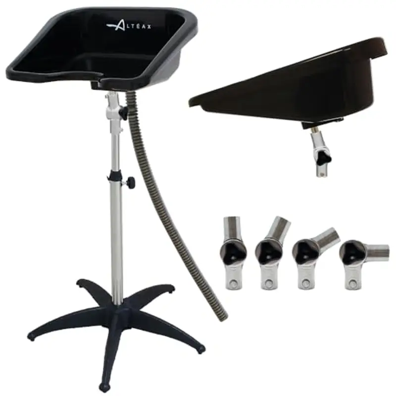 Altéax Lavatesta Portatile Per Parrucchieri, Regolabile in Altezza e Inclinazione – Dal Design Ergonomico può Essere Utilizzato Come Lavatesta per Disabili - Lavatesta Parrucchiera Professionali