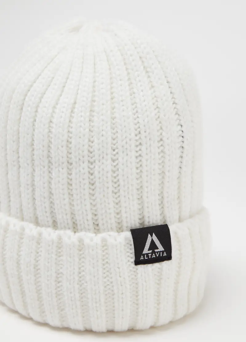 Berretto A Coste Altavia With Deborah Compagnoni, Donna, Bianco miniatura 3