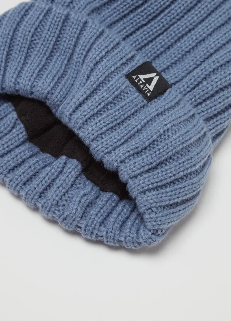 Berretto A Coste Altavia With Deborah Compagnoni, Donna, Blu miniatura 2