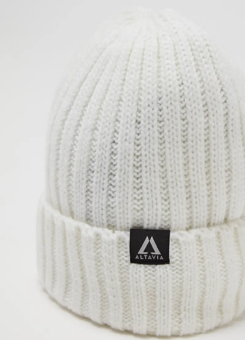 Berretto A Coste Altavia With Deborah Compagnoni, Uomo, Bianco miniatura 2