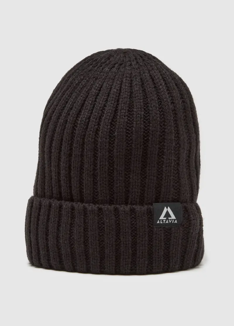 Berretto Rib Altavia With Deborah Compagnoni, Unisex, Nero miniatura 3