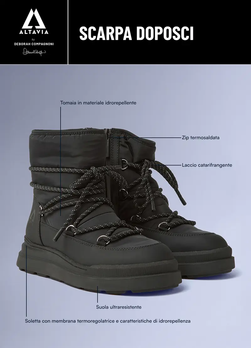 Boots Doposci Altavia With Deborah Compagnoni, Donna, Nero miniatura 2