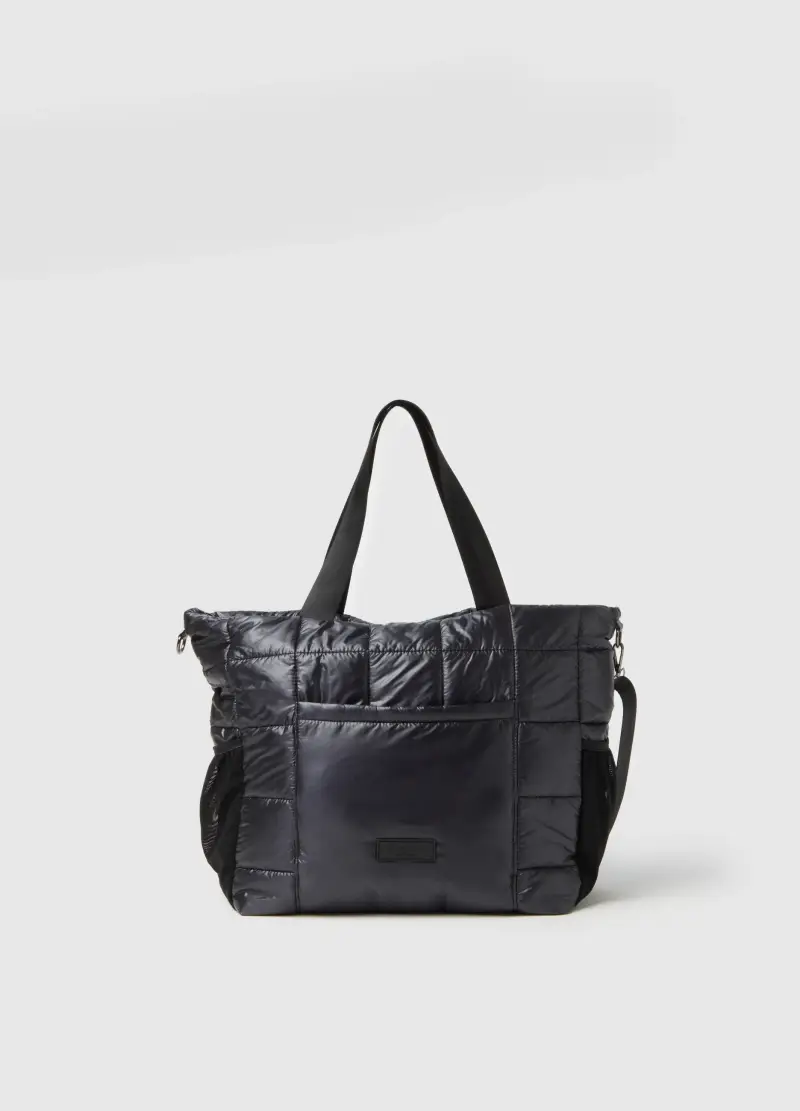 Borsa Shopper Imbottita Altavia Studio, Donna, Nero miniatura 2