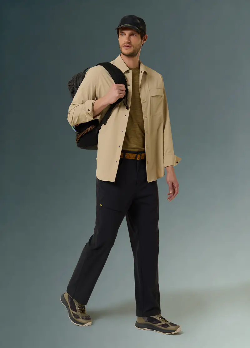 Camicia Travel Altavia With Deborah Compagnoni, Uomo, Beige miniatura 2