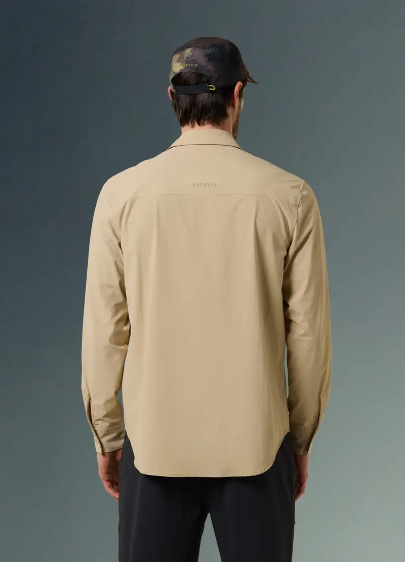 Camicia Travel Altavia With Deborah Compagnoni, Uomo, Beige miniatura 3