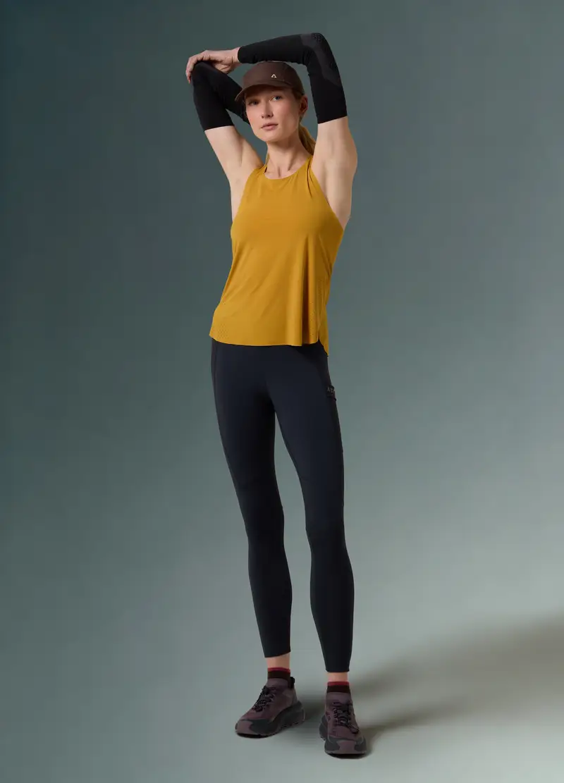 Canotta Tecnica Con Inserti Laserati Altavia With Deborah Compagnoni, Donna, Giallo