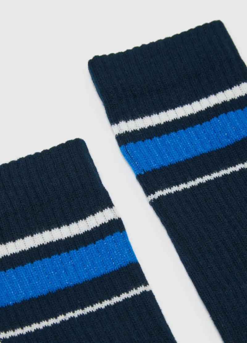 Calza Da Tennis Con Righe A Contrasto Altavia Court, Donna, Blu miniatura 2