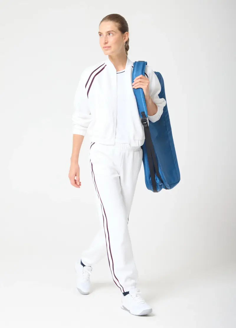 Jogger Con Bande Laterali A Contrasto Altavia Court, Donna, Bianco