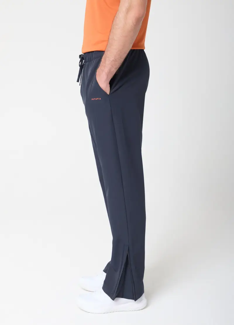 Jogger Sportivi Con Zip Sul Fondo Altavia Court, Uomo, Blu miniatura 3