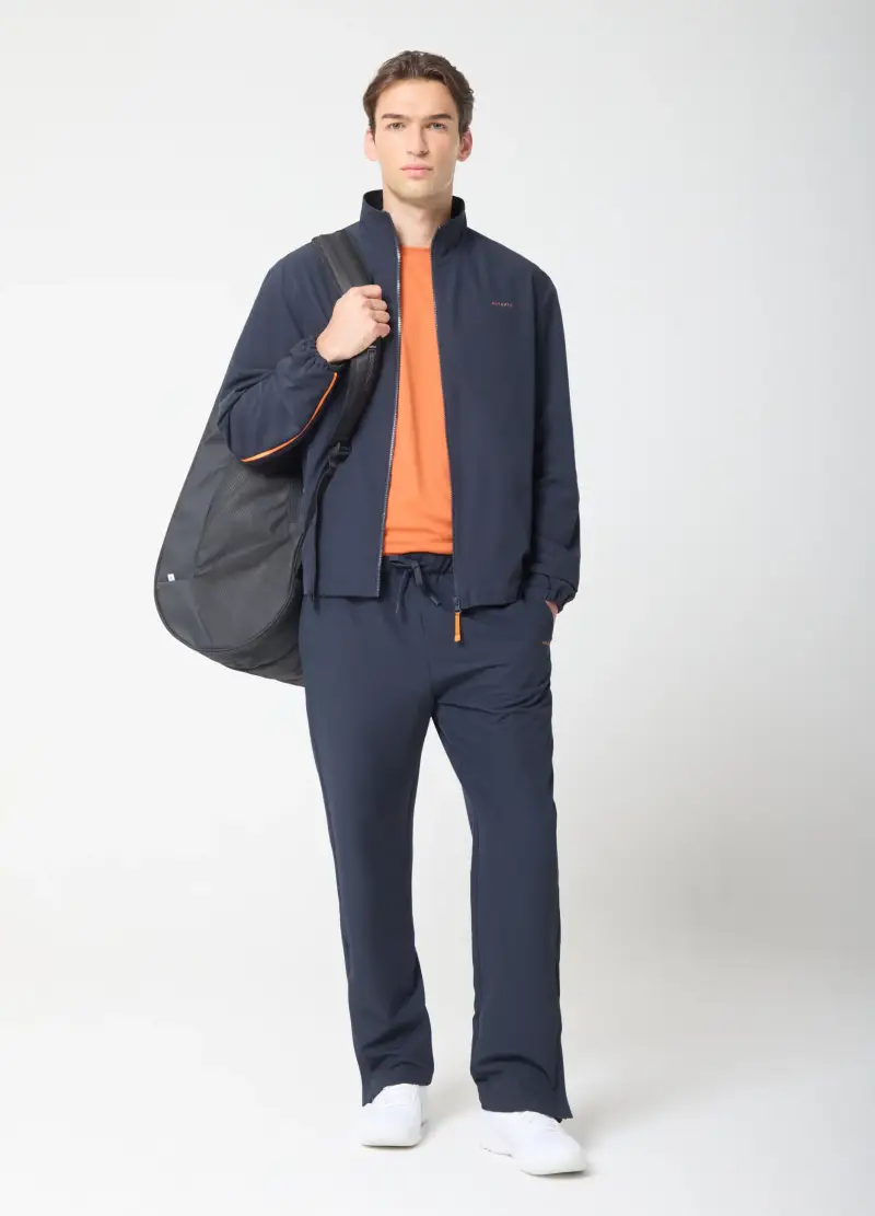 Jogger Sportivi Con Zip Sul Fondo Altavia Court, Uomo, Blu