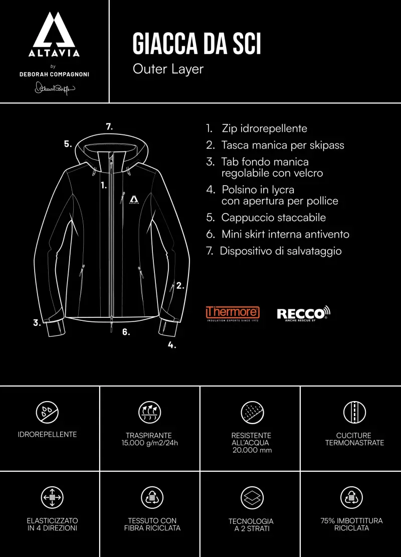 Giacca Da Sci Altavia With Deborah Compagnoni, Donna, Viola miniatura 3