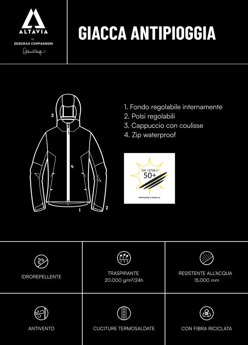 Giacca Guscio Antipioggia Altavia With Deborah Compagnoni, Donna, Viola miniatura 3