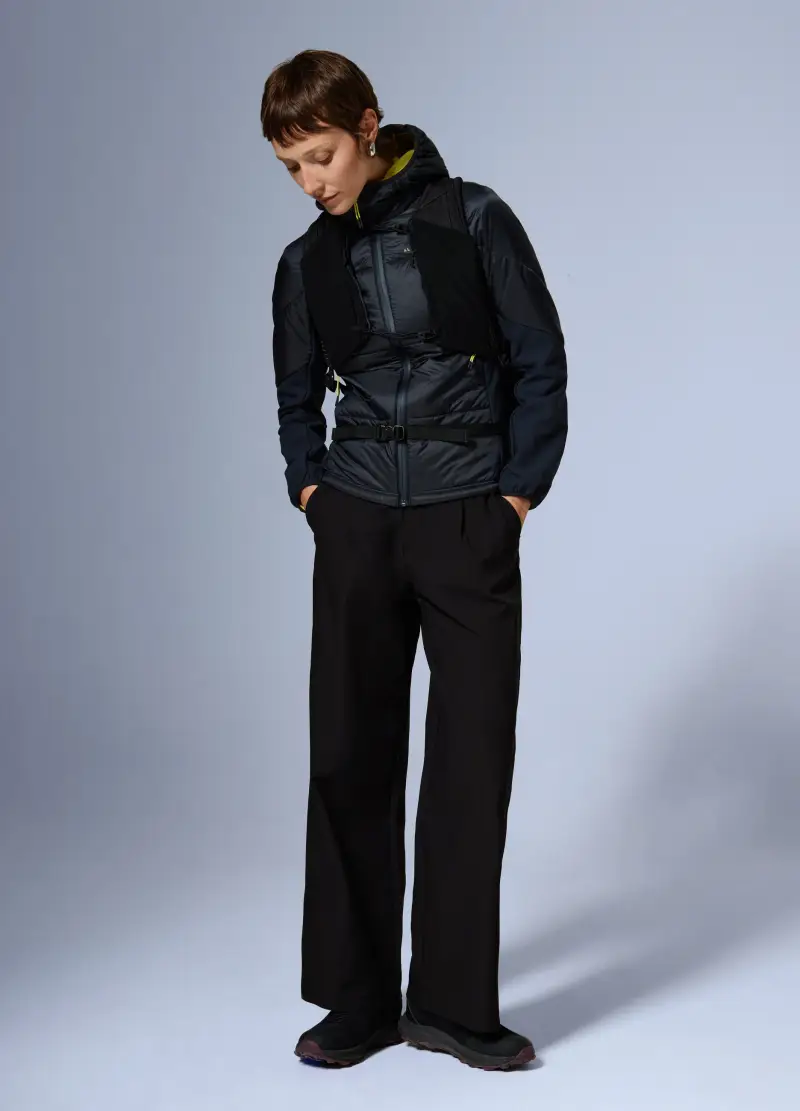 Giacca Ibrida Full Zip Con Cappuccio Altavia With Deborah Compagnoni, Donna, Nero